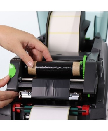 Stampante desktop CAB MACH 4.3S/P, 300 dpi , LCD touch display, con spellicolatore/dispenser (5984635)