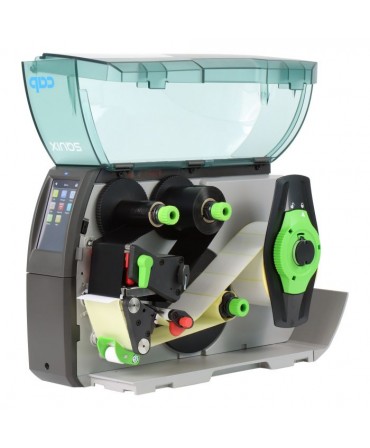 Stampante desktop CAB SQUIX 2, 300 dpi , LCD touch display, con spellicolatore e riavvolgitore (5977032)