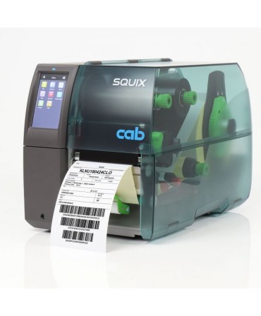 cab SQUIX 4.3/200P, 203 dpi label printers (industrial), LCD color touchscreen, dispenser, rewinder (5977016)