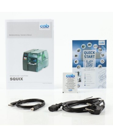 cab SQUIX 6.3, 203 dpi label printers (industrial), touch-screen, tear-off edge (5977034)