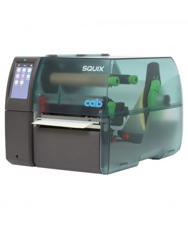 Stampante industriale CAB SQUIX 6.3P, 203 dpi , LCD touch display, con spellicolatore e riavvolgitore (5977036)