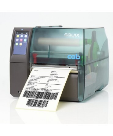 Stampante industriale CAB SQUIX 6.3P, 203 dpi , LCD touch display, con spellicolatore e riavvolgitore (5977036)