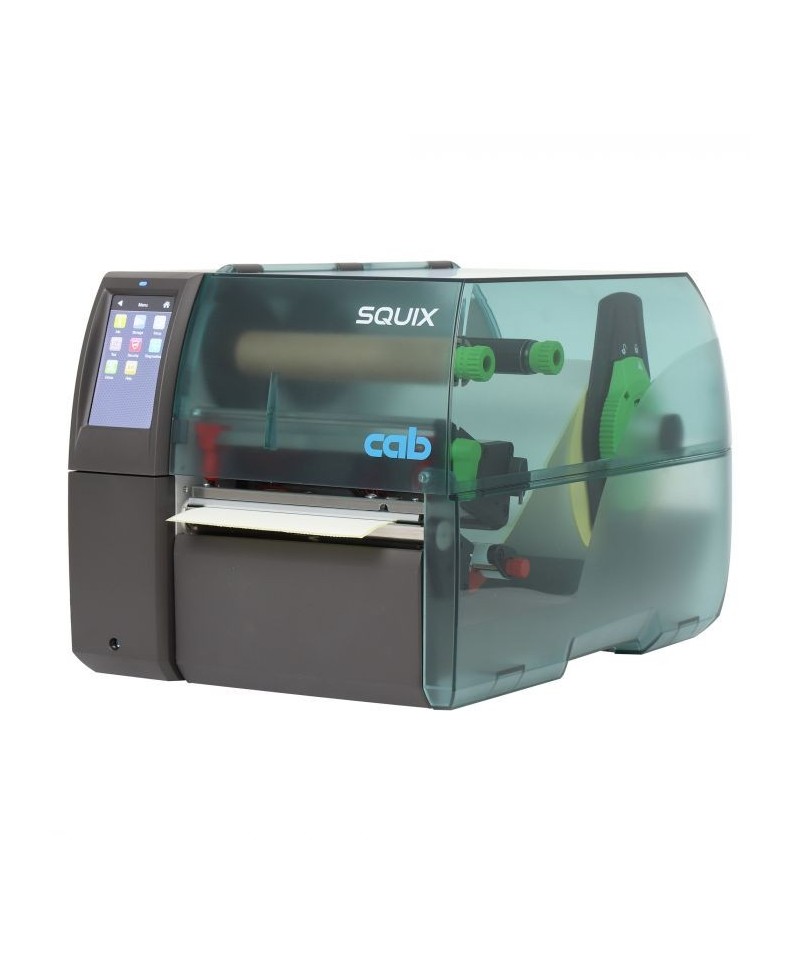 Stampante industriale CAB SQUIX 6.3P, 300 dpi , LCD touch display, con spellicolatore e riavvolgitore (5977037)