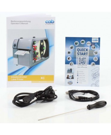cab XC4, 300 dpi label printers (industrial), LCD display, tear-off edge, dual color ribbon (5965700)