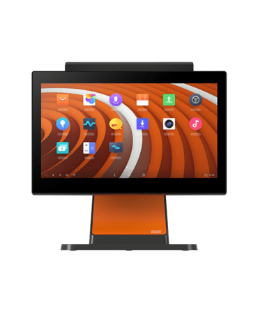 P03064034 SUNMI D2s LITE, Mono Screen, 39,6 cm (15,6''), Full HD, USB, BT, Ethernet, WLAN, Android, nero, arancione