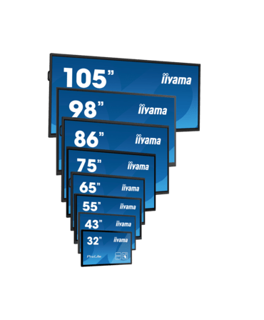 LH6575UHS-B1AG iiyama ProLite IDS, 24/7, 164cm (64,6''), 4K, USB, RS232, Ethernet, Android, Kit (RS232), nero